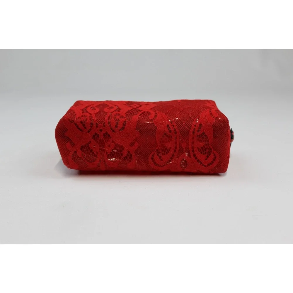 Victoria's Secret Sexy Red Lace Cosmetic Bag